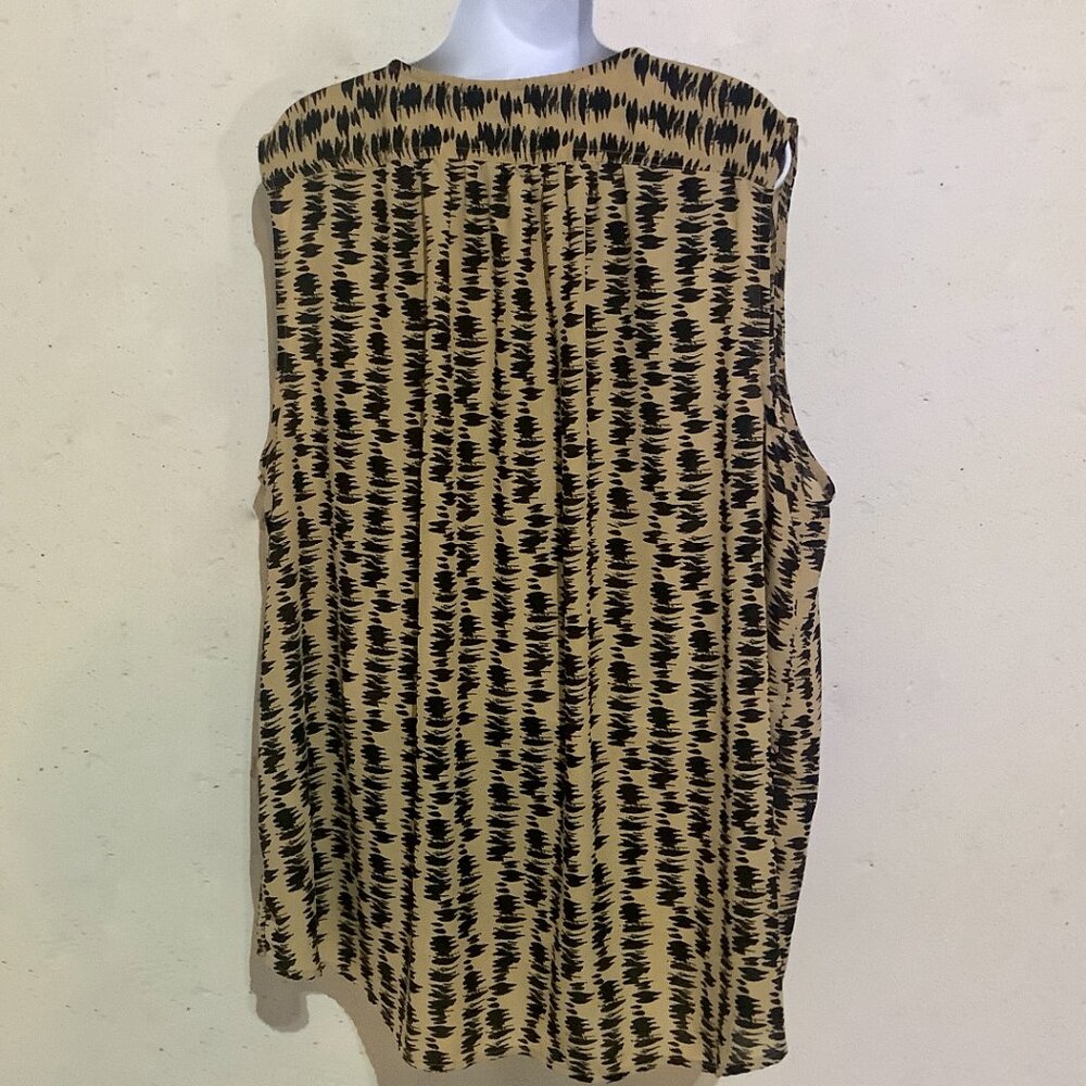 Top Sleeveless 26W Tan /  Black   Roman's - Picture 5 of 10
